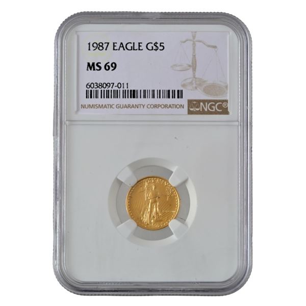 1987 $5 Gold Eagle MS 69