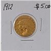 Image 1 : 1912 Indian Head $5 Gold Coin