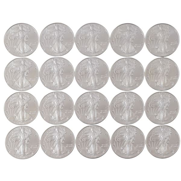 Twenty 2010 Silver Eagle 1 Oz Silver Coins