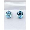 Image 1 : Natural Blue Topaz Earrings-Unused