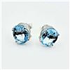 Image 4 : Natural Blue Topaz Earrings-Unused