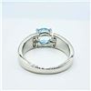 Image 5 : Natural Blue Topaz & White Sapphire Ring-Unused