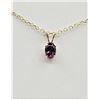 Image 1 : Natural Grape Garnet Pendant w/Chain-Unused