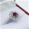 Image 3 : Natural Enhanced Ruby & CZ Ring-Unused