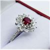 Image 4 : Natural Enhanced Ruby & CZ Ring-Unused
