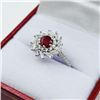 Image 7 : Natural Enhanced Ruby & CZ Ring-Unused