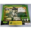 Image 1 : John Deere Diecast Metal Farm Toy Play Set-Original Box