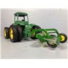 Image 4 : John Deere Diecast Metal Tractor & Hay Rake