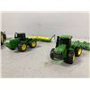 Image 6 : John Deere Miniature Diecast Metal Tractors w/Implements