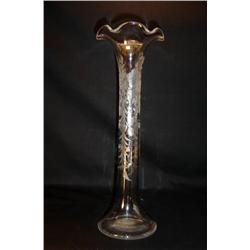 13" Signed Sinclaire cut glass vase