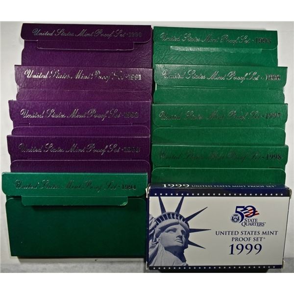 1990-99 US PROOF SETS