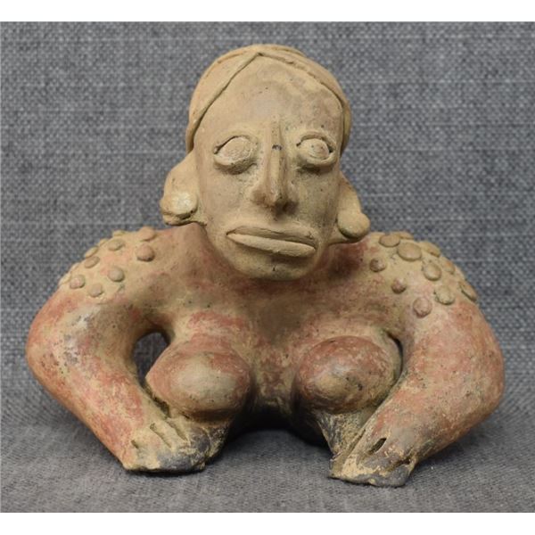 PRE COLUMBIAN SEATED POTTER FIGURE