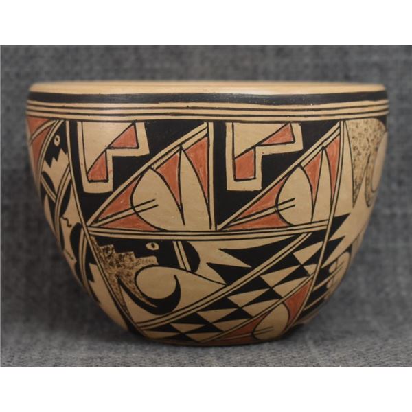 HOPI INDIAN POTTERY BOWL (CLARA P)