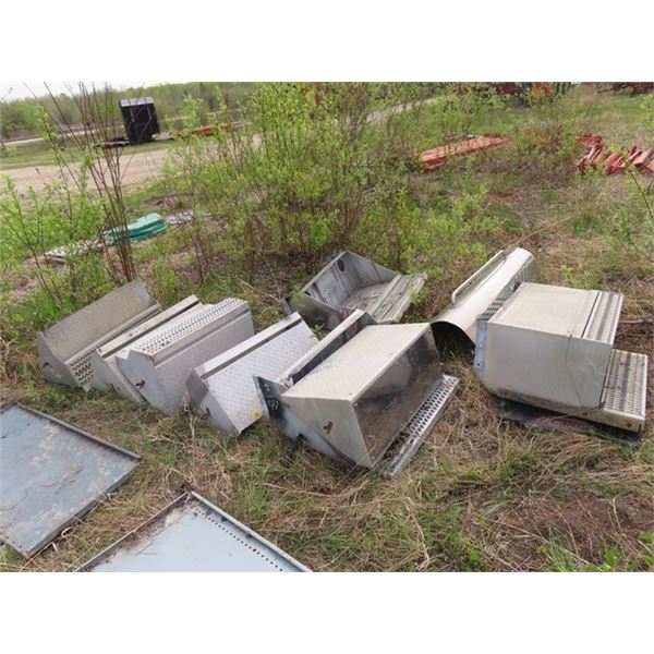 (7) Semi Truck Tool Boxes, Some Good Some 