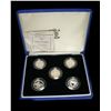 Image 1 : Great Britain Proof Set of 5 Silver Bridges Pound Coins, 2003-07