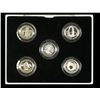 Image 2 : Great Britain Proof Set of 5 Silver Bridges Pound Coins, 2003-07