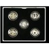 Image 2 : Great Britain Proof Set of 5 Silver Bridges Pound Coins, 2003-07