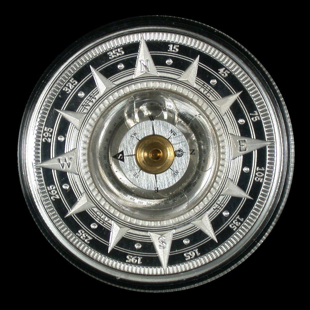 Solomon Island $5 2020 Compass Coin, 2.5 oz Silver