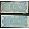 Image 2 : Confederate States of America 10 Dollars 1864, Series F Pair