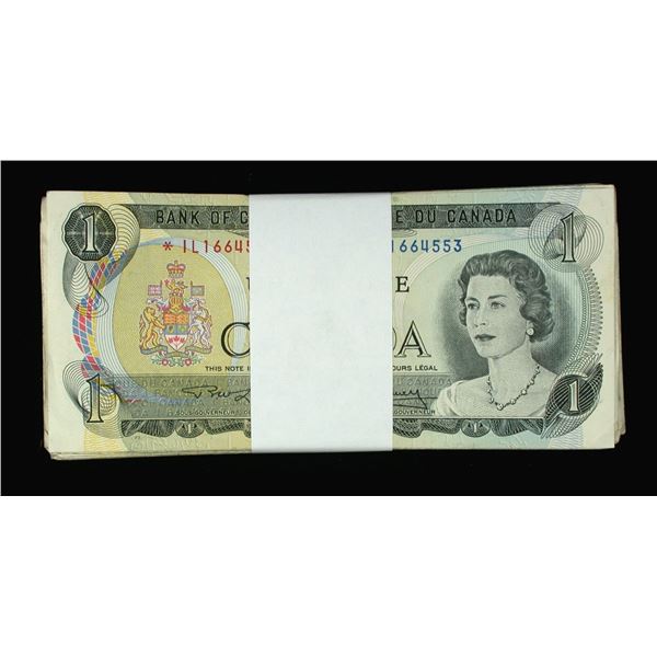 Bank of Canada $1 1973, Lot of 100 Replacement Notes!