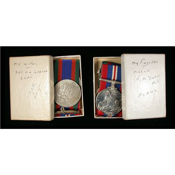 Canada WWII Medal Lot - RCAMC & CWAC