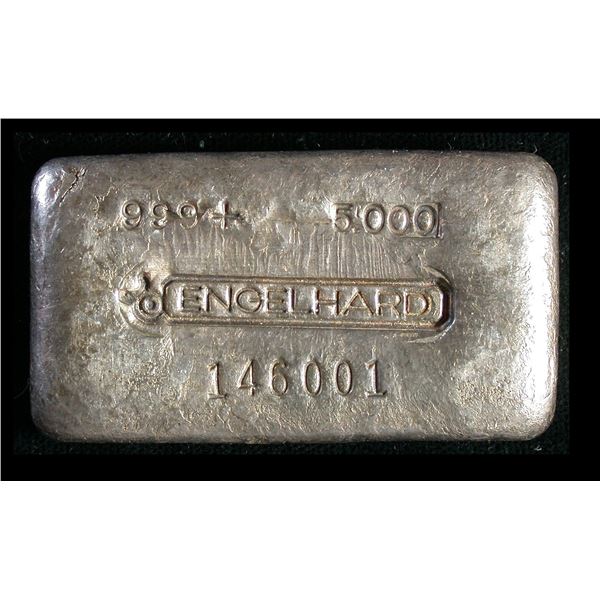 Engelhard 5 Ounce Silver Bar, Poured