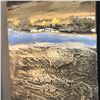 Image 2 : Group of 2 decorative wall hangings - includes metal Eiffel Tower & painting on canvas