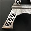 Image 3 : Group of 2 decorative wall hangings - includes metal Eiffel Tower & painting on canvas