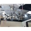 Image 3 : Group of 4 assorted contemporary chandeliers/ ceiling light fixtures - bidder responsible for remova