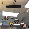 Image 3 : Group of 4 assorted contemporary chandeliers/ ceiling light fixtures - bidder responsible for remova