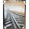 Image 1 : Original "Railroad" painting on canvas signed by artist w/ COA - approx. 35 1/2in x 47 1/2in