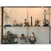 Image 1 : 2 shelves full of assorted tabletop/ shelf decorative items