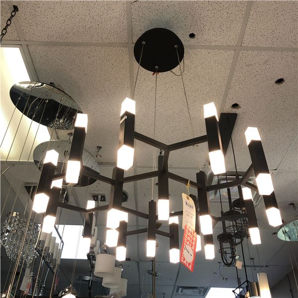 Contemporary chandelier/decorative celling light fixture (bidder is responsible for removal)