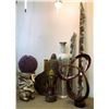 Image 1 : Large group of assorted decorative items - includes elephant plant stand/vases/etc.