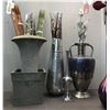 Image 1 : Group of assorted decorative vases/planters/artificial decorative plants/etc.