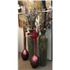 Image 1 : 2 sets of decorative vases w/ artificial decorative plants