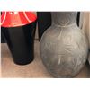 Image 3 : Group of 3 assorted large vases w/decorative artificial plants - approx. 40" vase & 45 1/2" red vase