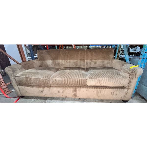 Brown sofa (approx. 82in L 35in D 36in H)