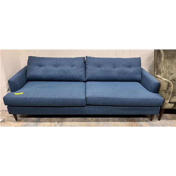 Blue sofa approx. (86in L 37in D 29in H)