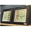 Image 1 : Set of 2 framed "Floral" decorative paintings - approx. 19" x 18 1/2" each