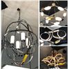 Image 1 : Group of 4 assorted decorative ceiling light fixtures (bidder responsible for removal)