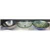 Image 1 : Group of 3 assorted glass & metal decorative sink bowls