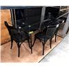 Image 2 : Glass dining table with a set of 4 matching chairs approx. 63in L 36in D 30in H