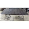 Image 1 : Wood & metal/stainless steel legs dining table (approx. 66in L 28in D 30in H)