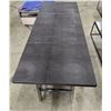 Image 2 : Wood & metal/stainless steel legs dining table (approx. 66in L 28in D 30in H)