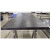 Image 3 : Wood & metal/stainless steel legs dining table (approx. 66in L 28in D 30in H)