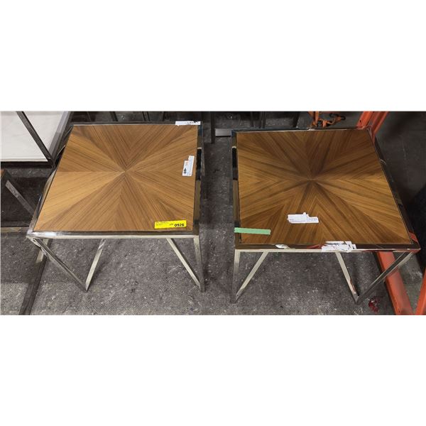 2 Wooden side tables