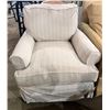 Image 1 : Pinstripe Swivel rocker fabric chair