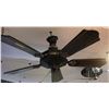 Image 2 : Group of 2 decorative ceiling fans w/ 1 decorative ceiling light (bidder responsible for removal)