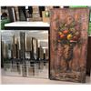 Image 1 : Group of 2 decorative wall hangings 39.5in x 39.5in & 27.5in x 54.5in)